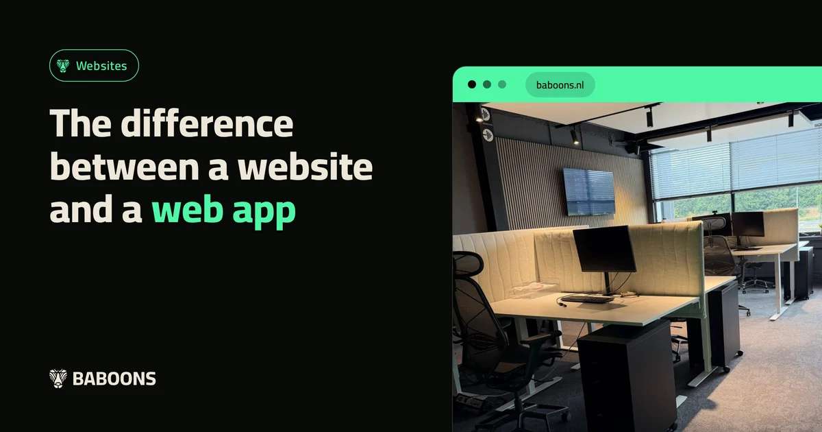 The difference between a website and a web app