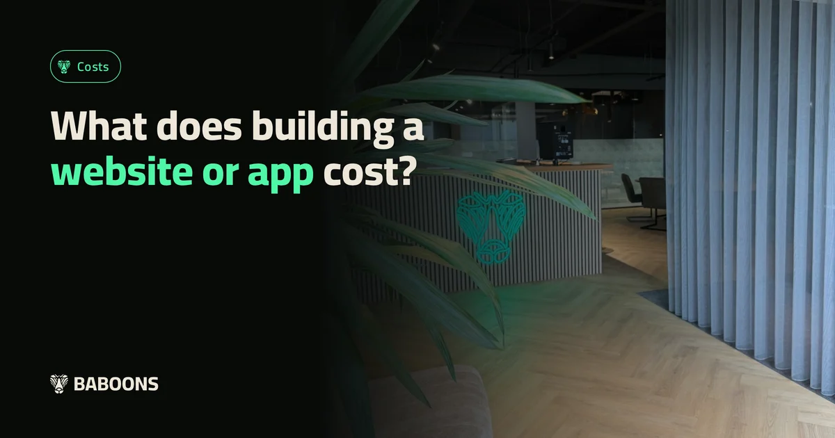 What does building a website or app cost?