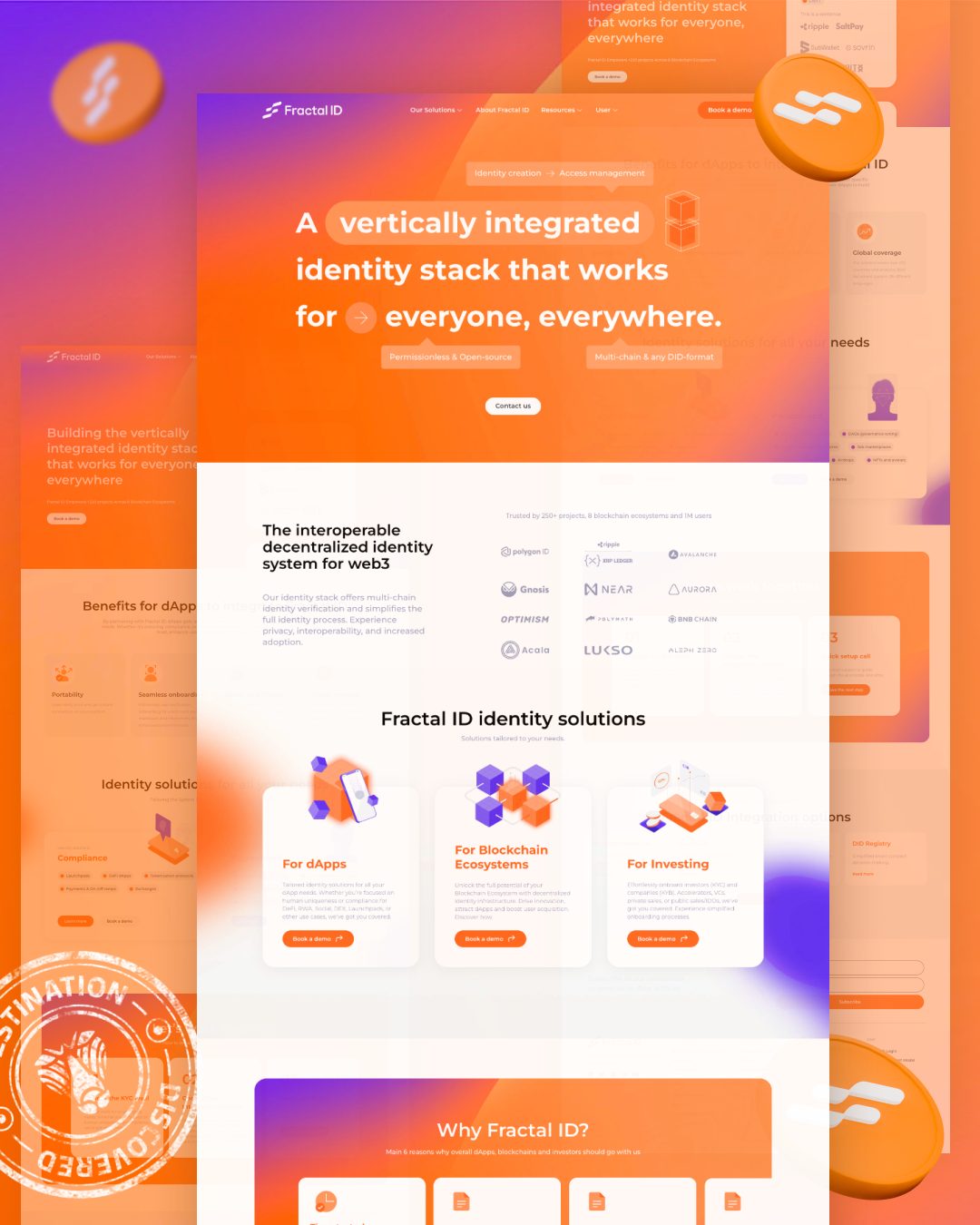 Fractal ID: website voor een KYC-identity stack, ontworpen en gebouwd door Baboons