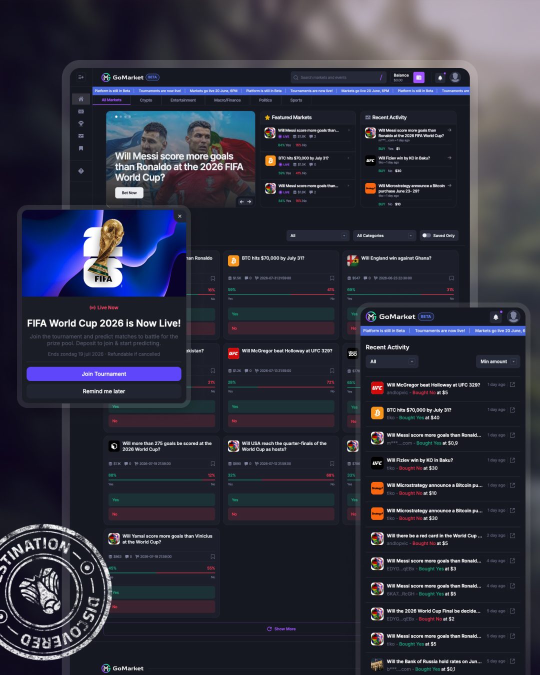 GoMarket: prediction market op Solana